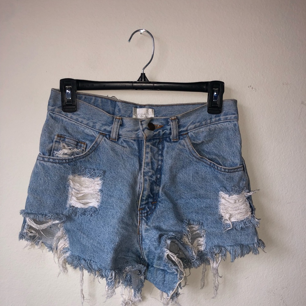 Custom Distressed Jean Shorts